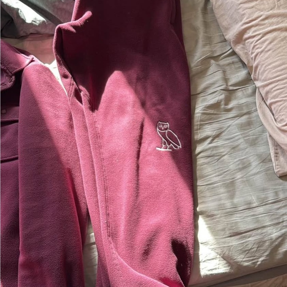 OVO Maroon Sweatpants with Owl Logo